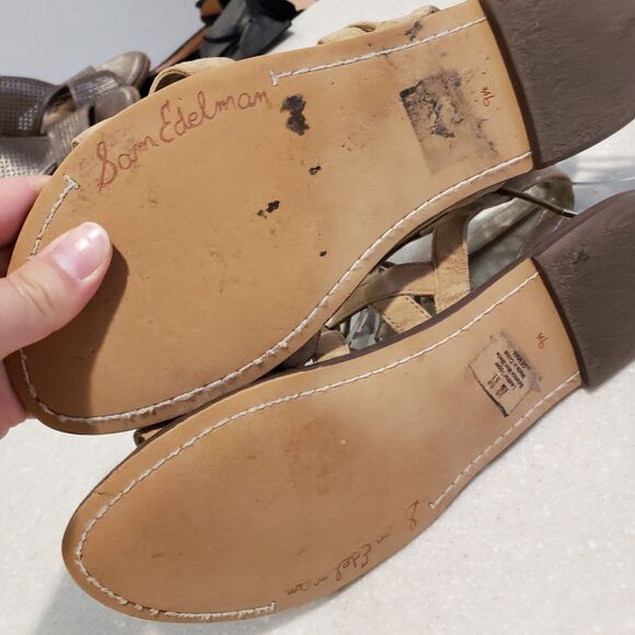 Sam Edelman Womens Tan Suede Gemma Gladiator Lace Up Sandals 9M - Picture 5 of 5